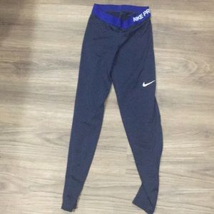 Nike pro leggings navy